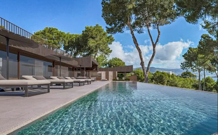 Plot with stunning villa project Cala Vinyas