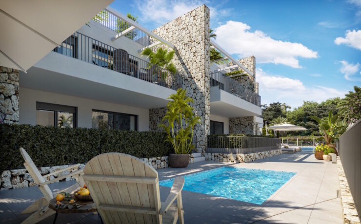 Obra nueva: Apartamento con jardín y solárium Sant Telm