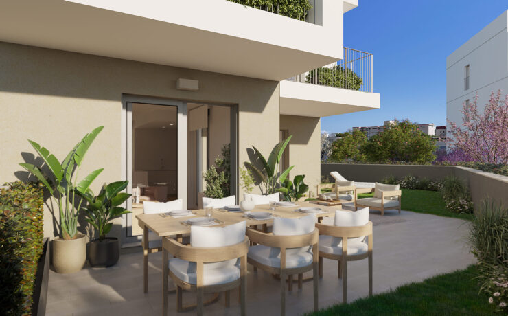 Stunning new garden-level apartment in Palmanova